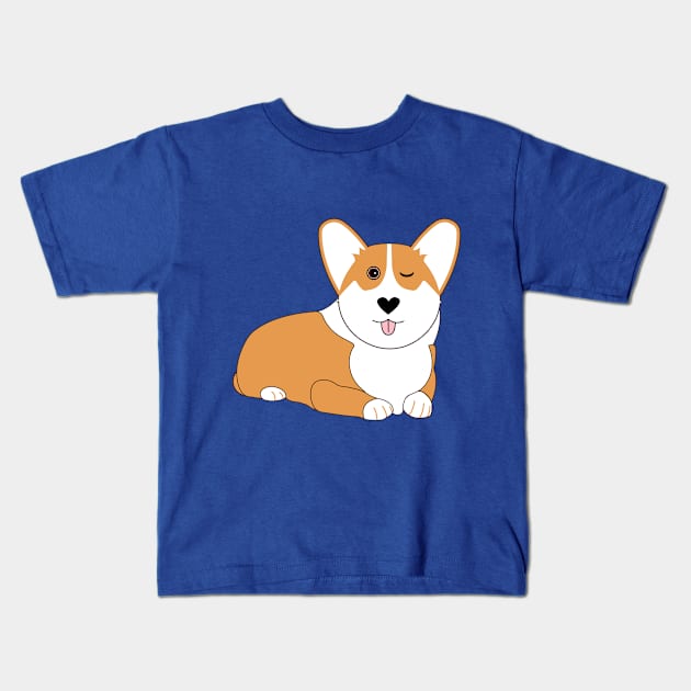 Corgi Dewi Kids T-Shirt by Mal's Avenue